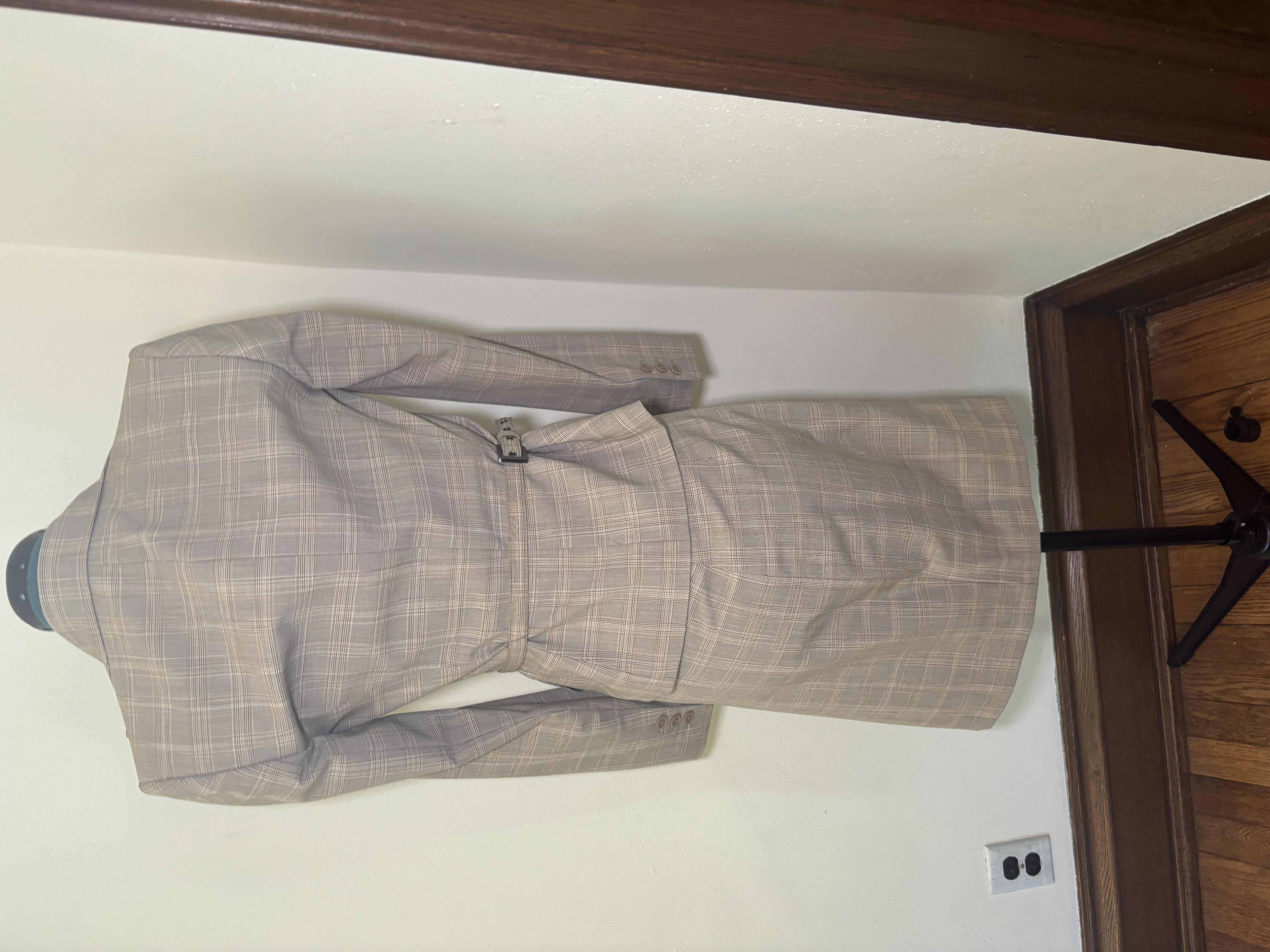 Nine West Plaid Skirt Suit Set