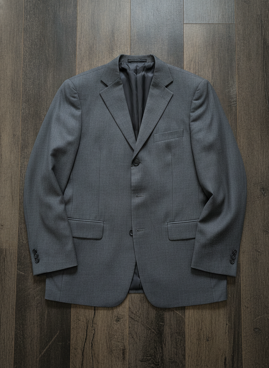 Unknown Brand Charcoal Mens Blazer - Styled Flat-Lay