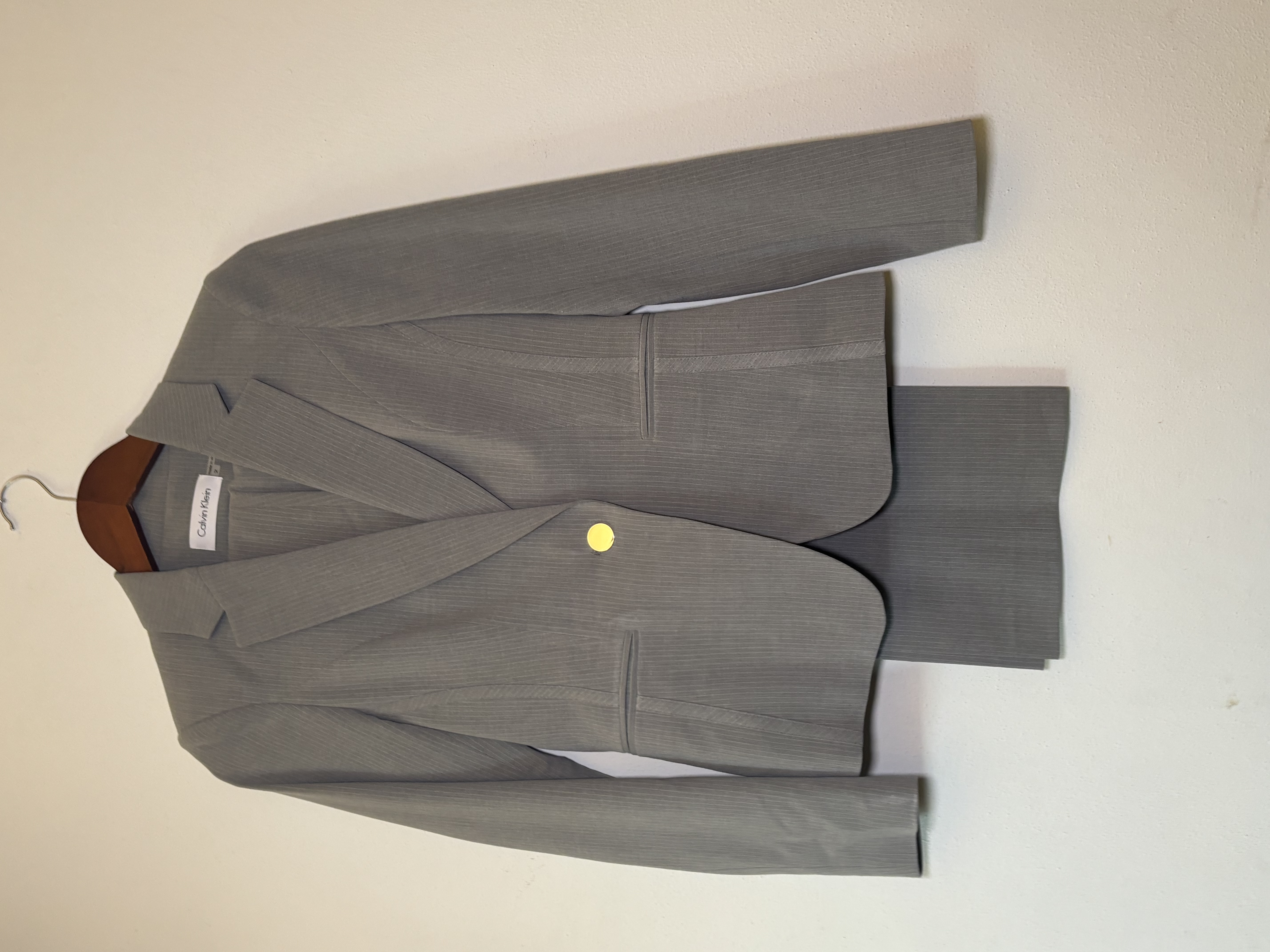Calvin Klein Grey Pinstripe Blazer