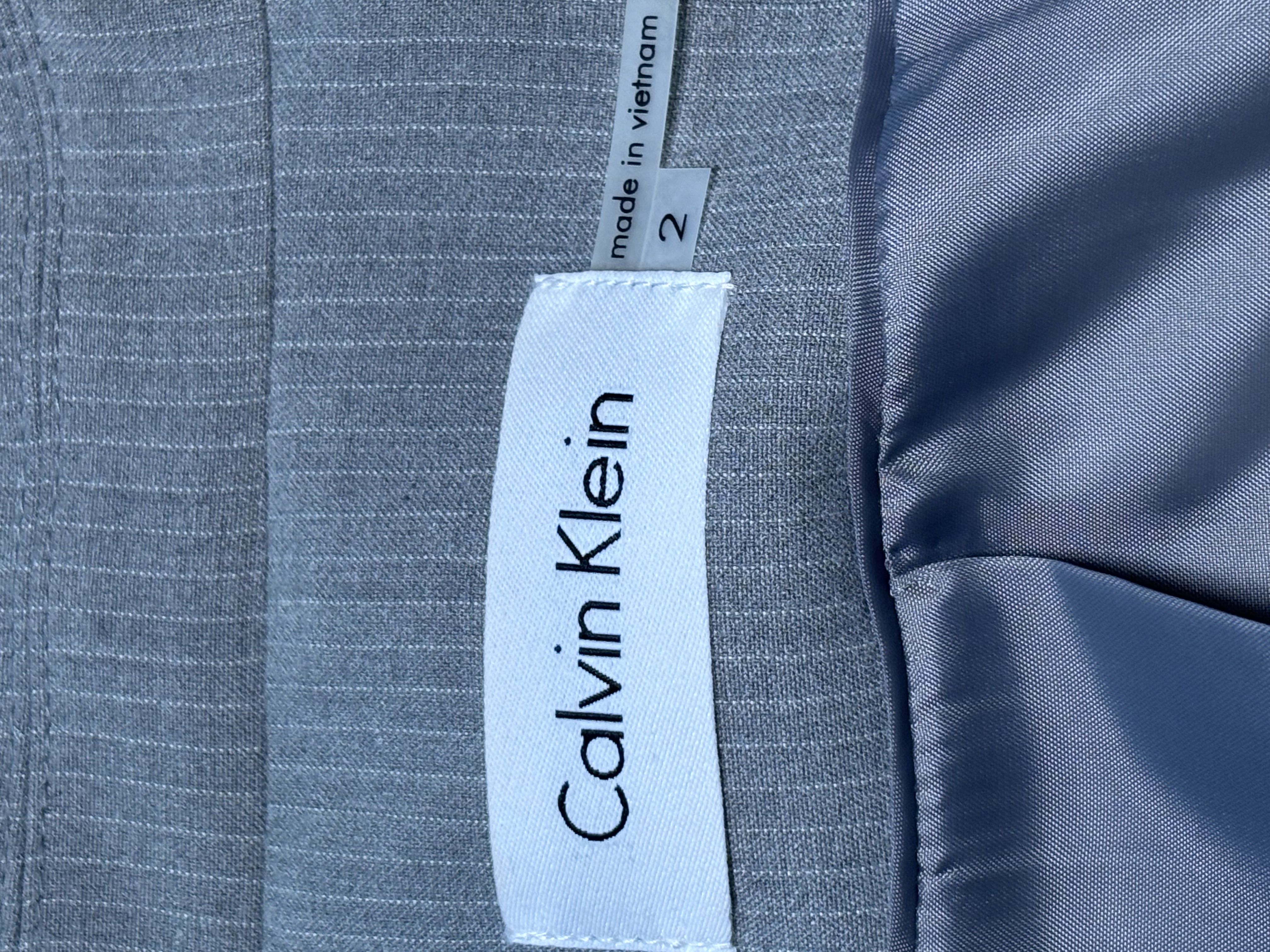 Calvin Klein Grey Pinstripe Blazer