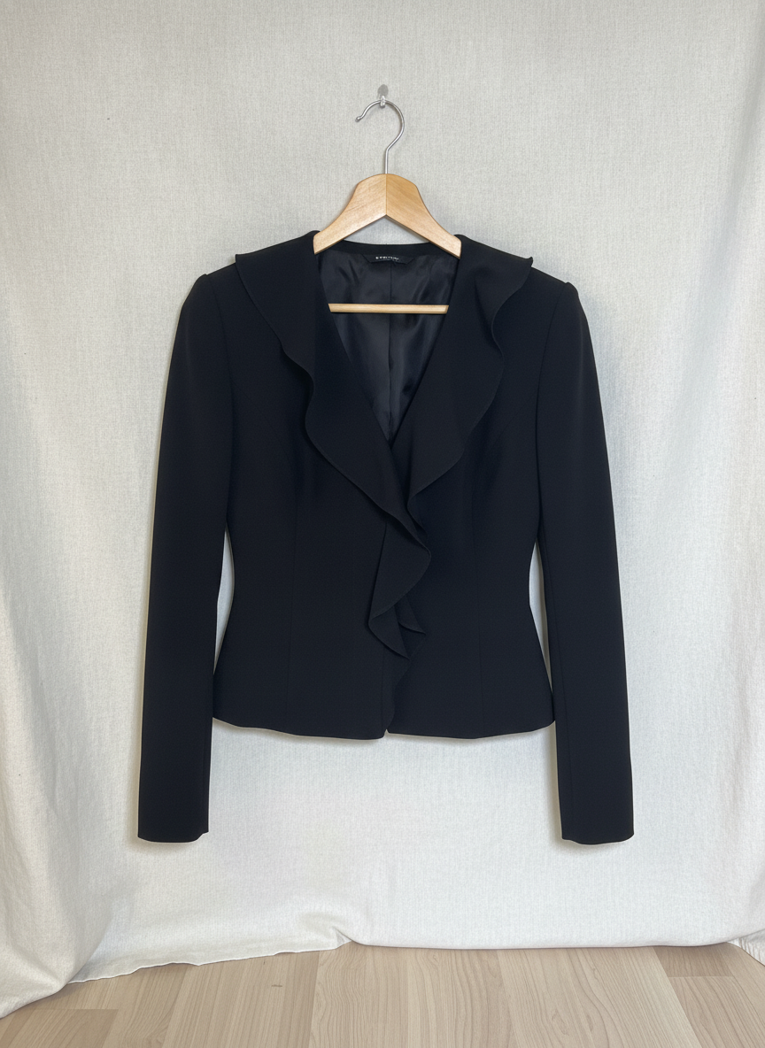 Calvin Klein Ruffle Front Blazer