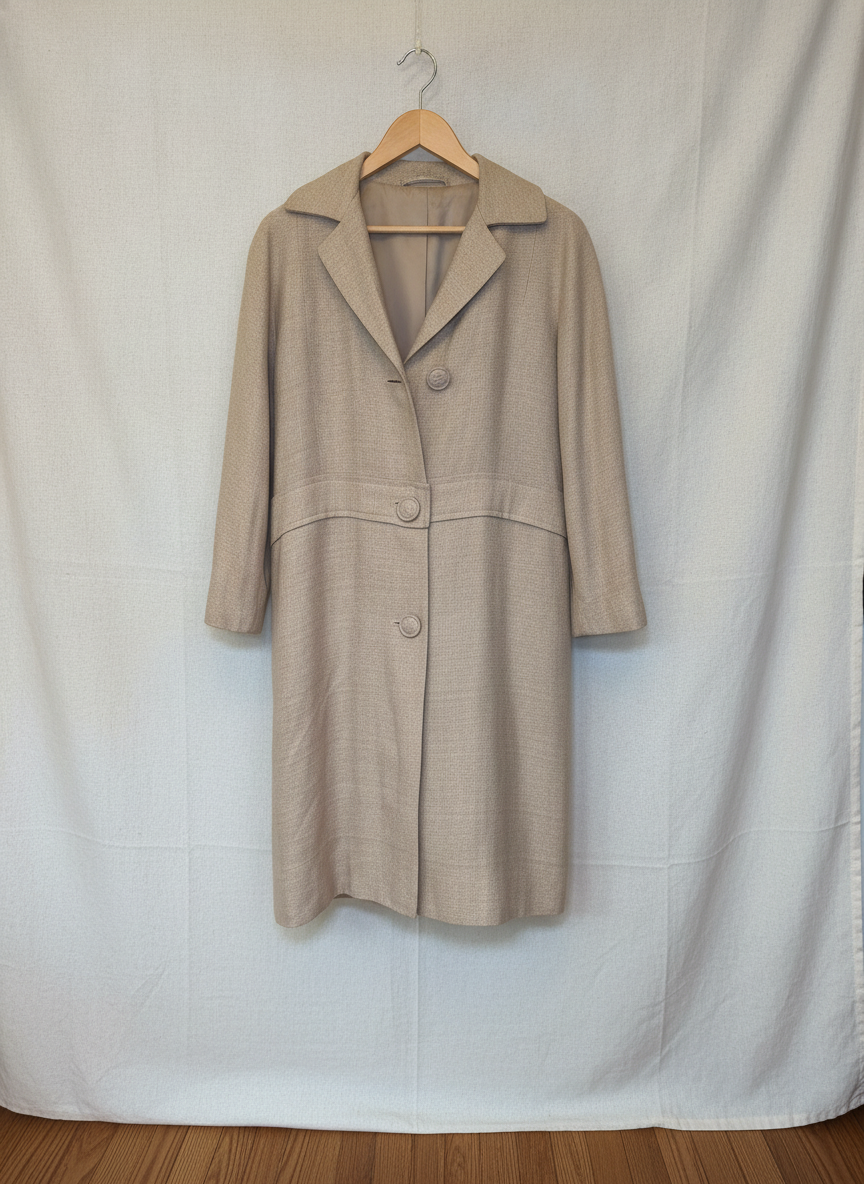 Joan Barrie Elegant Vintage Coat - Studio Shot