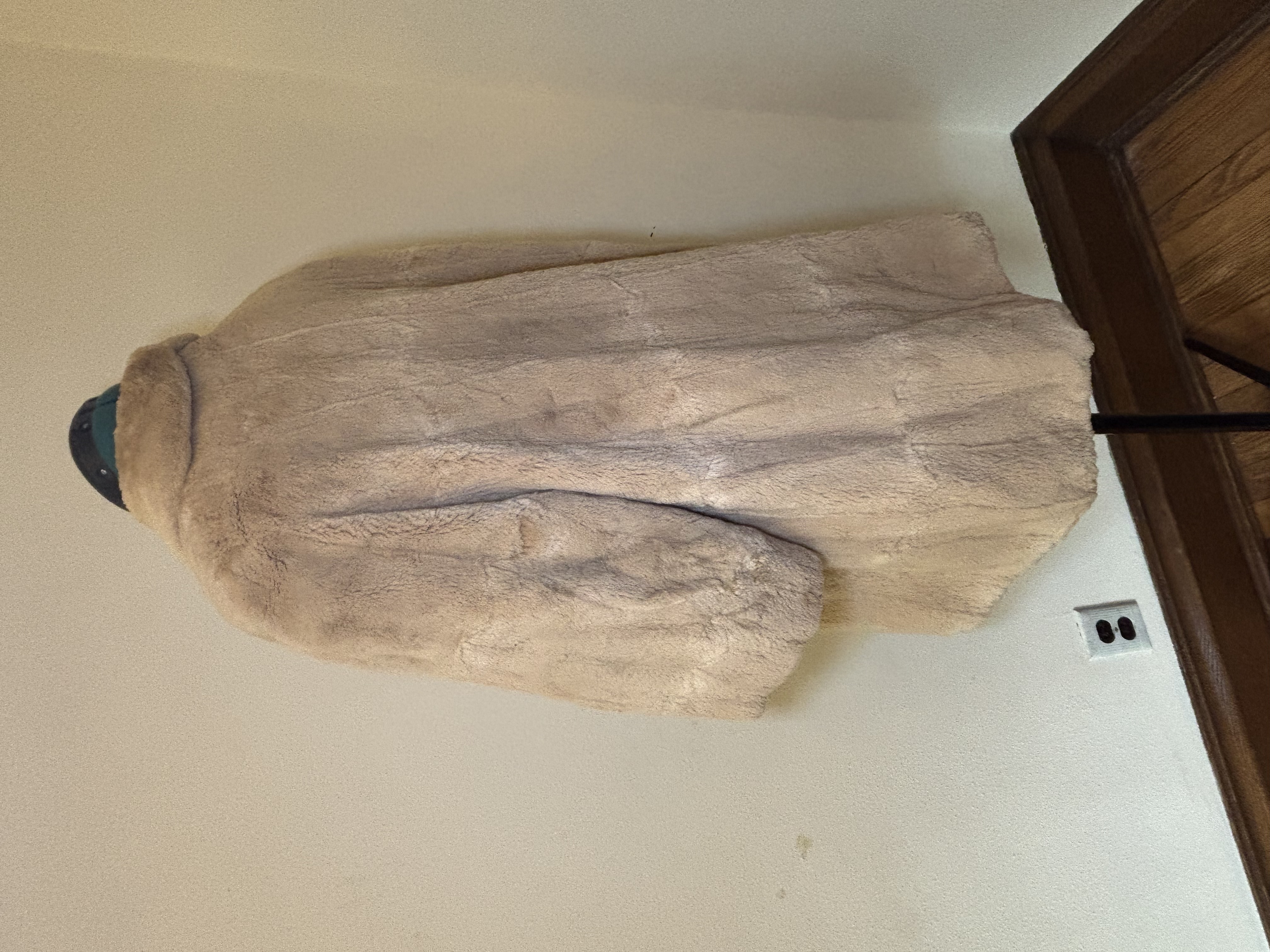 Vintage Chic Beige Fur Coat