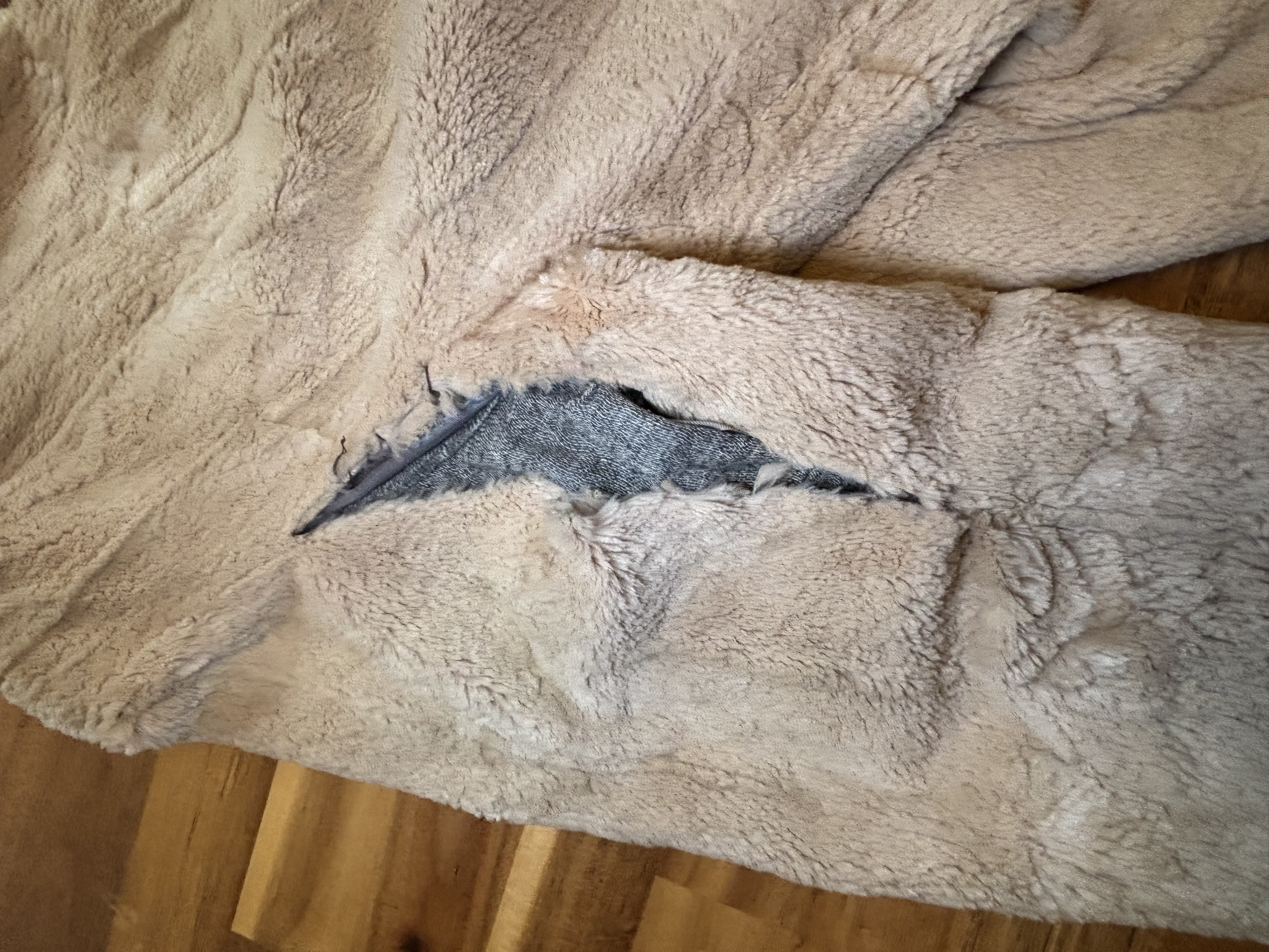 Vintage Chic Beige Fur Coat