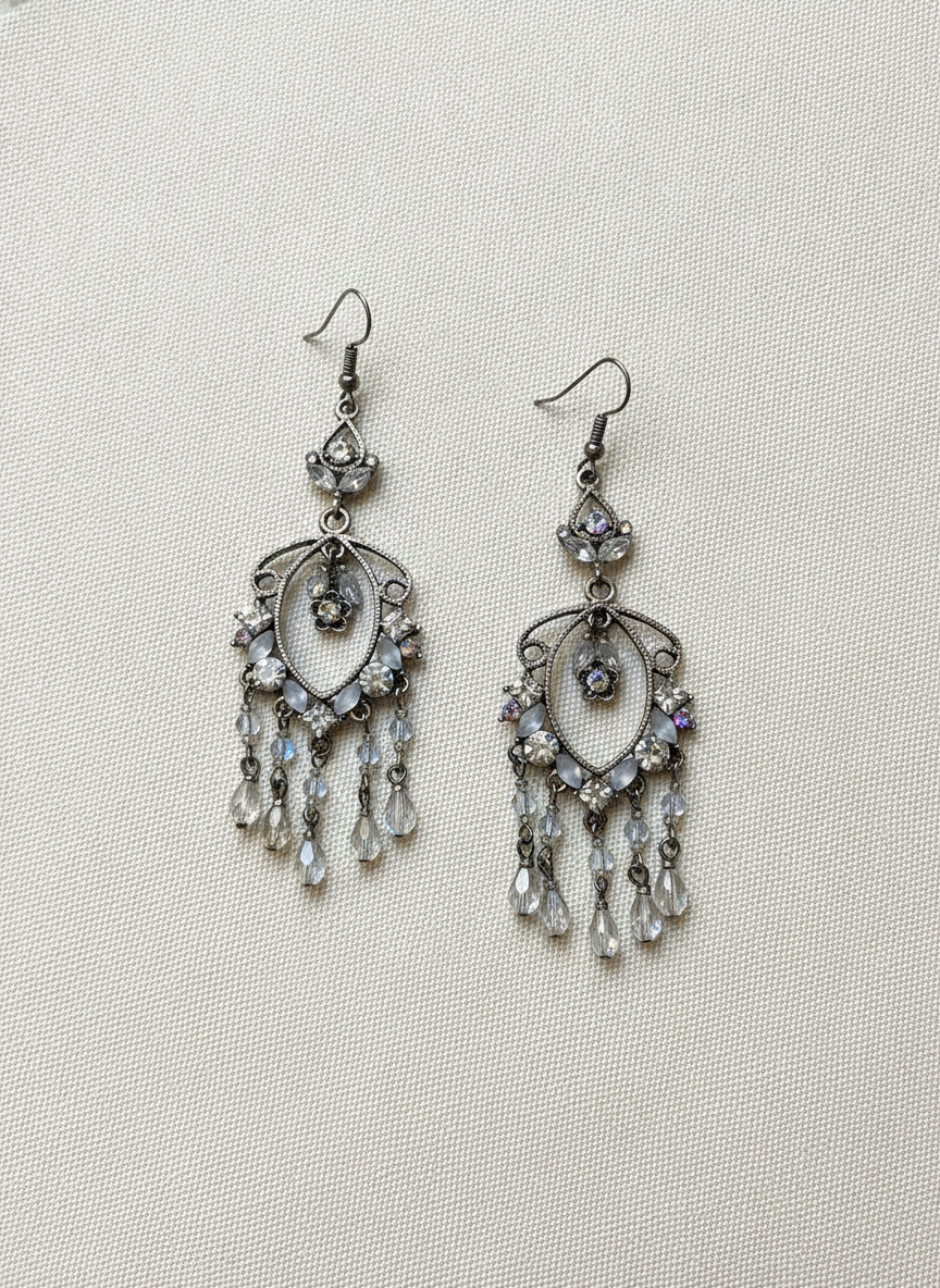 Vintage Crystal Drop Earrings