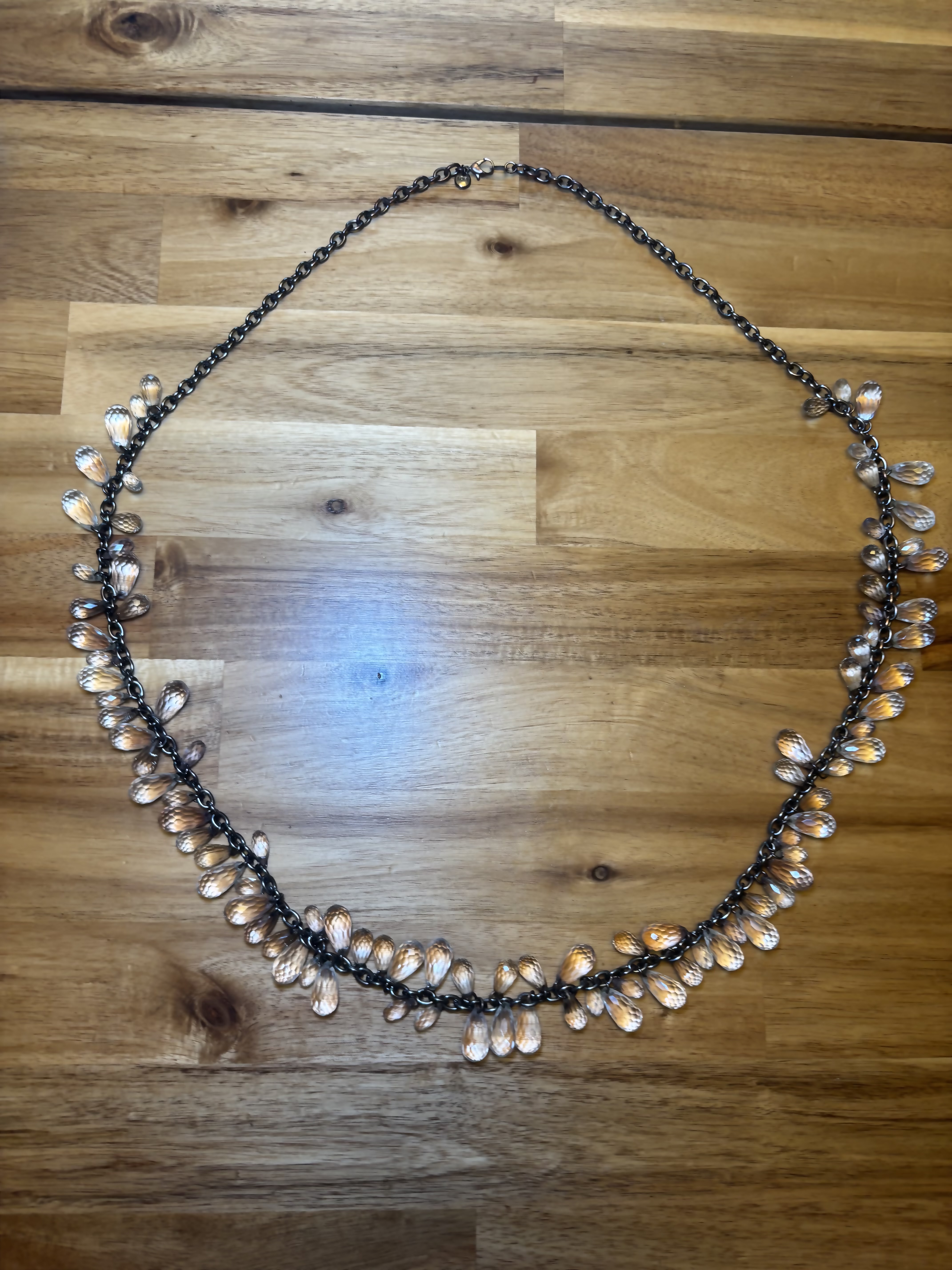 MISA Los Angeles Crystal Drop Necklace