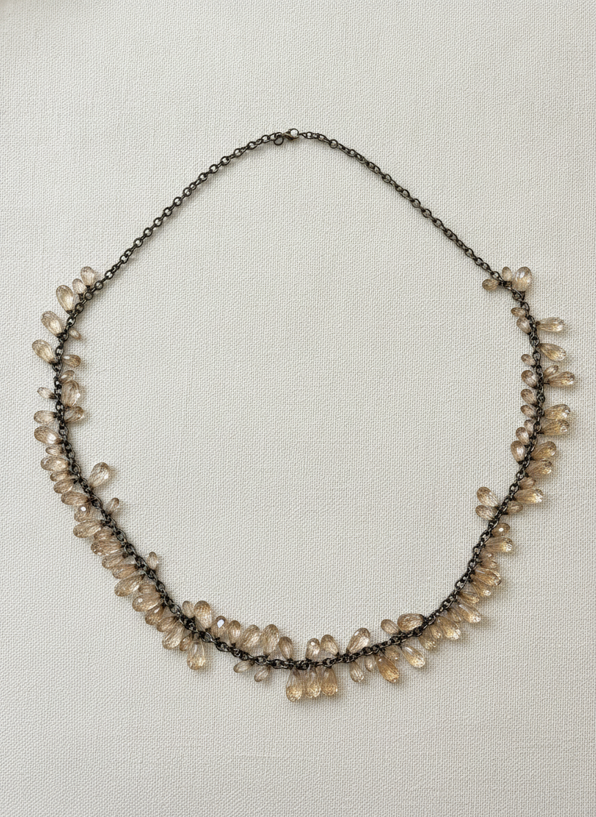 MISA Los Angeles Crystal Drop Necklace