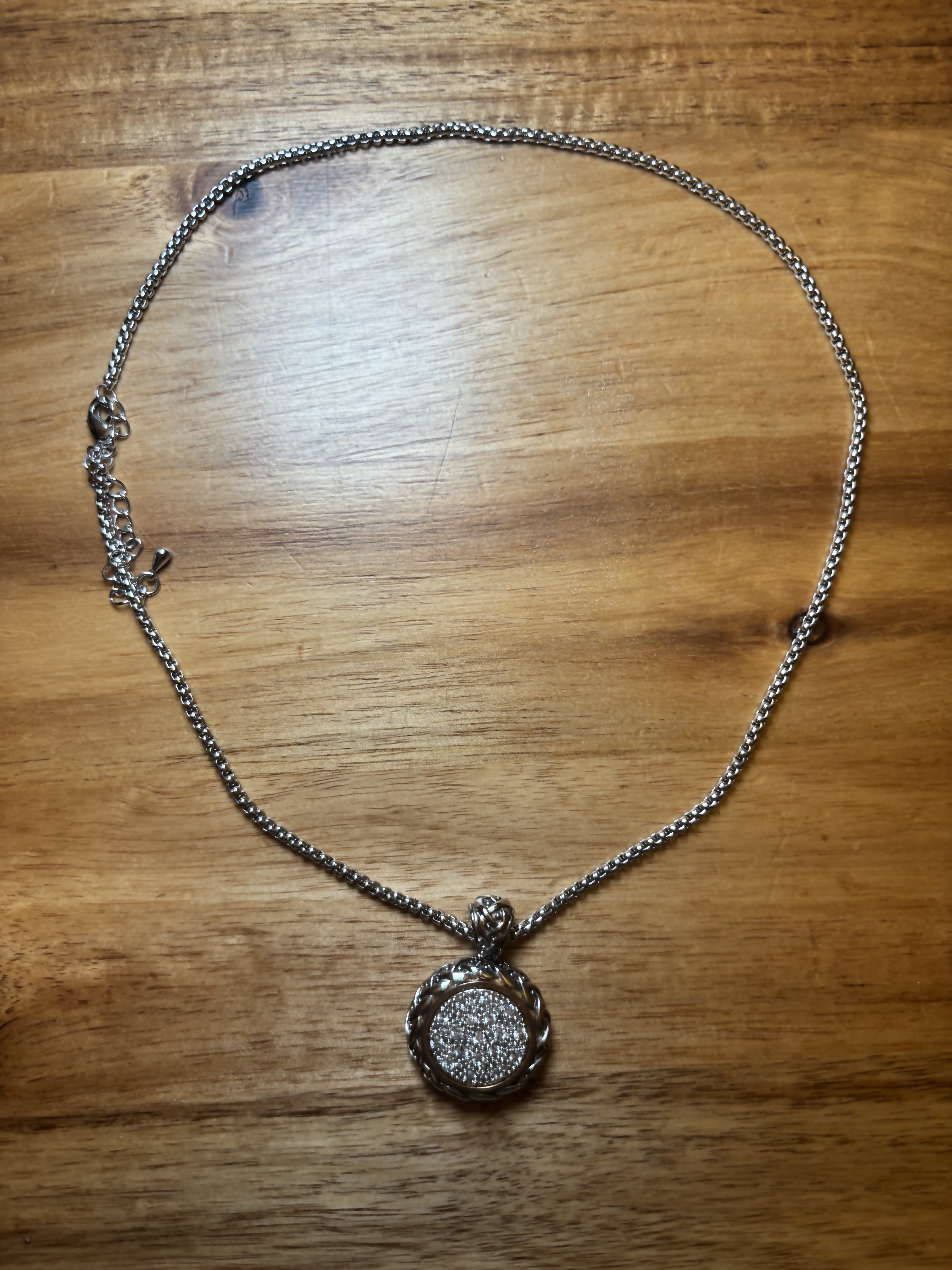 Genevive Silver Pendant and Ring Set