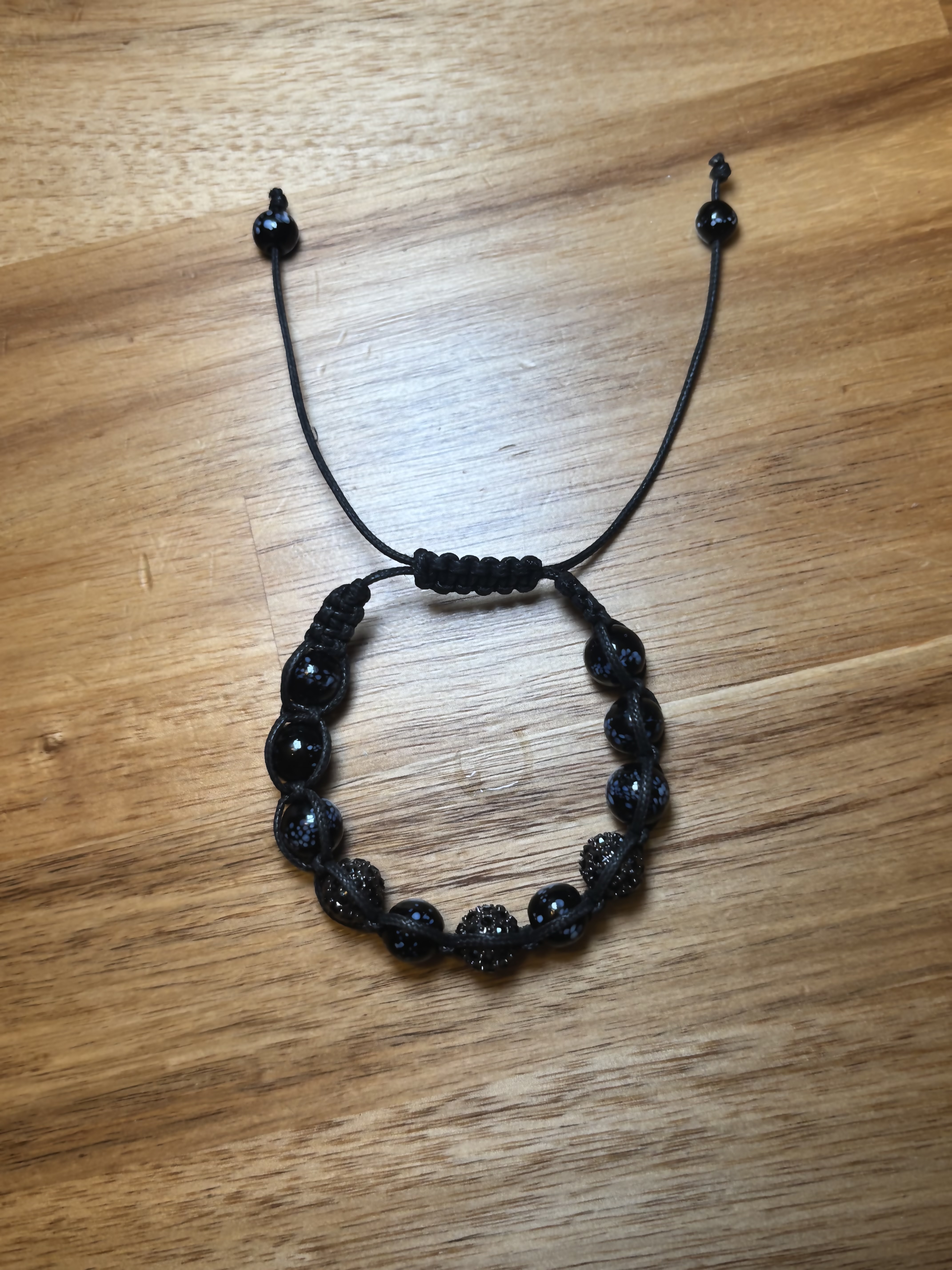 Elegant Black Beaded Bracelet