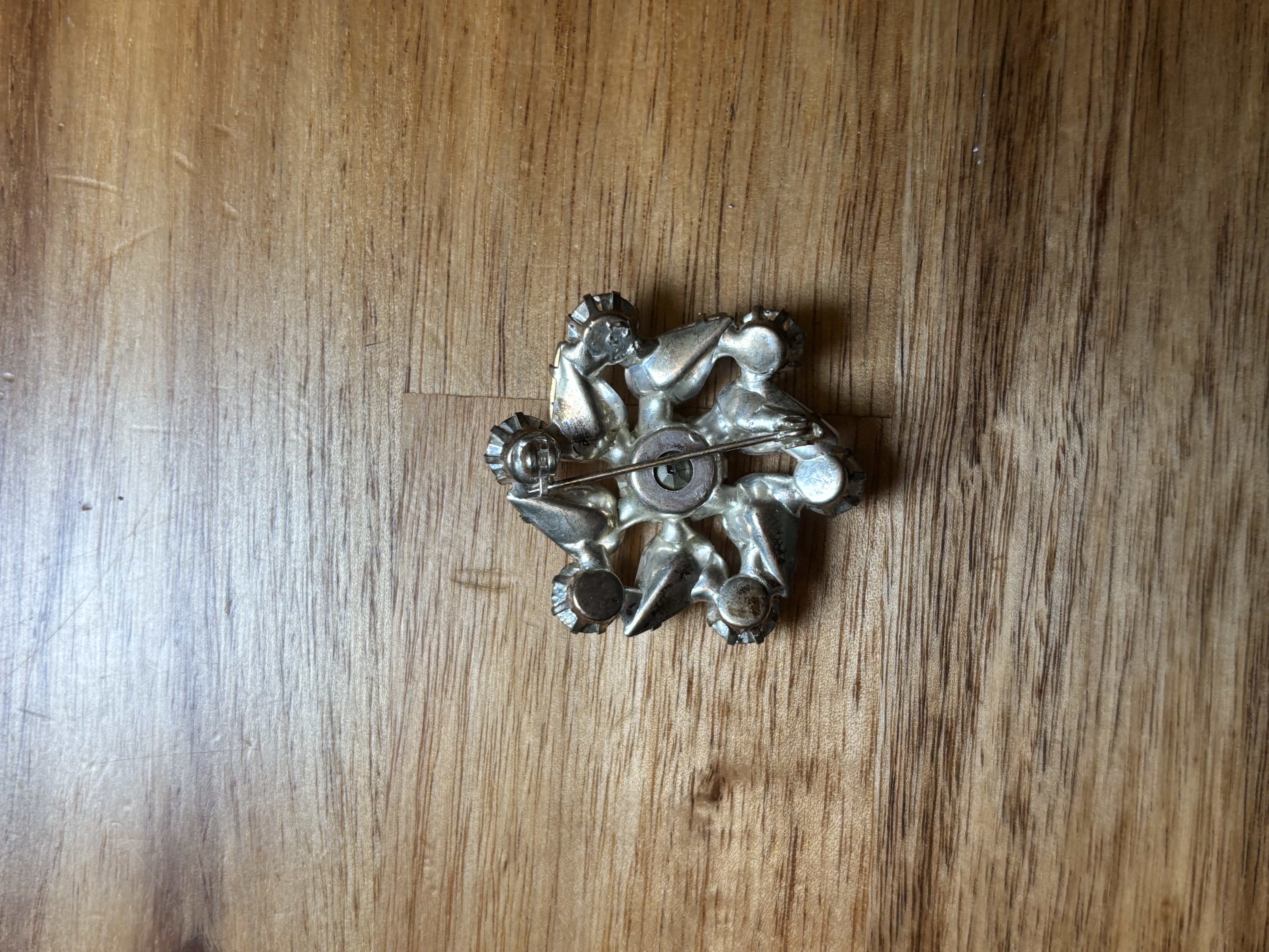Unique Crystal Floral Brooch Set
