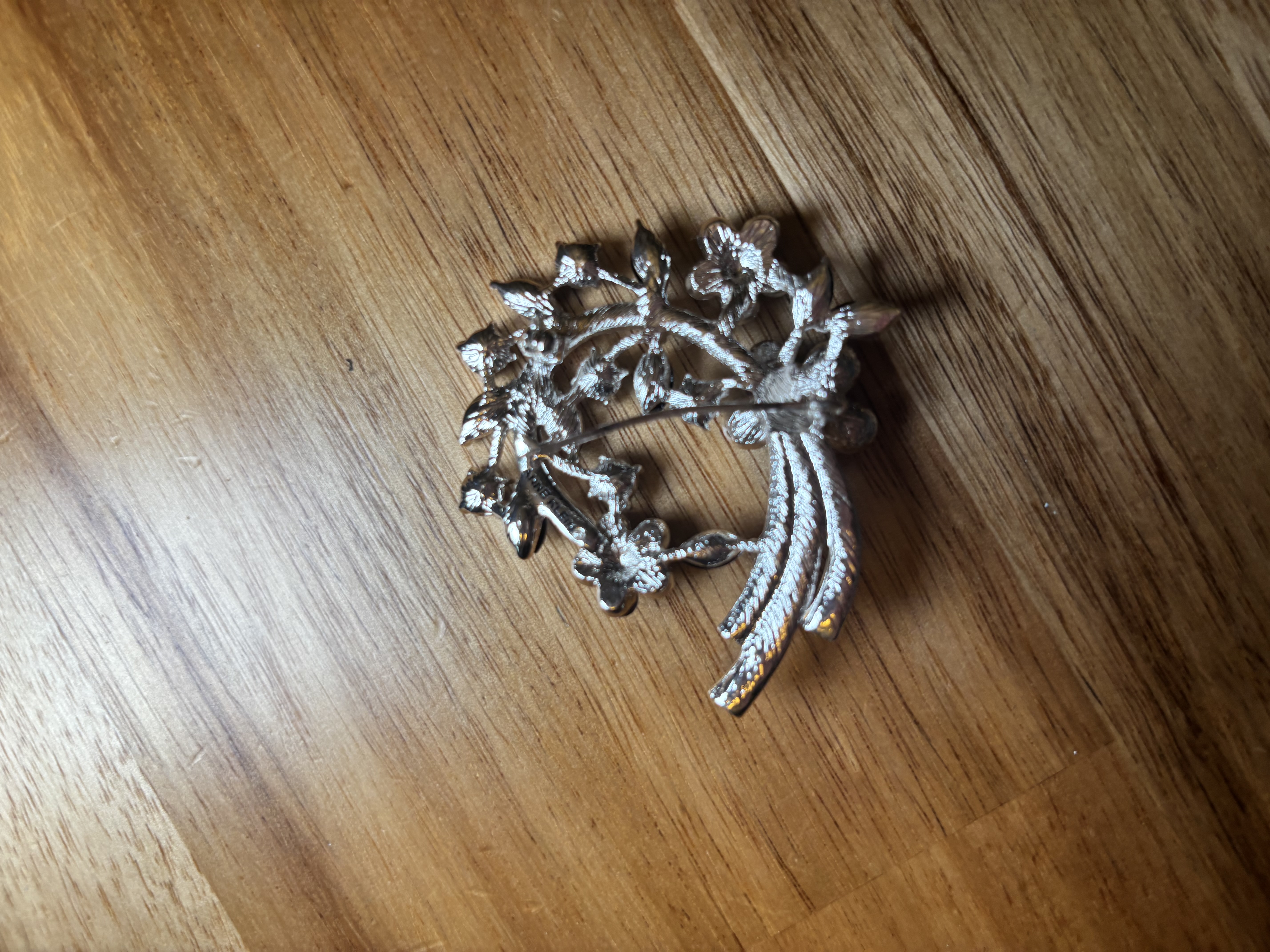 Unique Crystal Floral Brooch Set