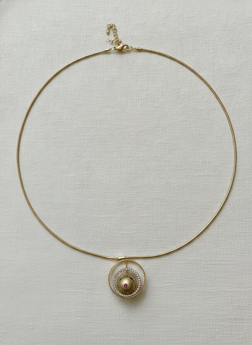 Elegantly Dazzling Orb Necklace - Studio Shot