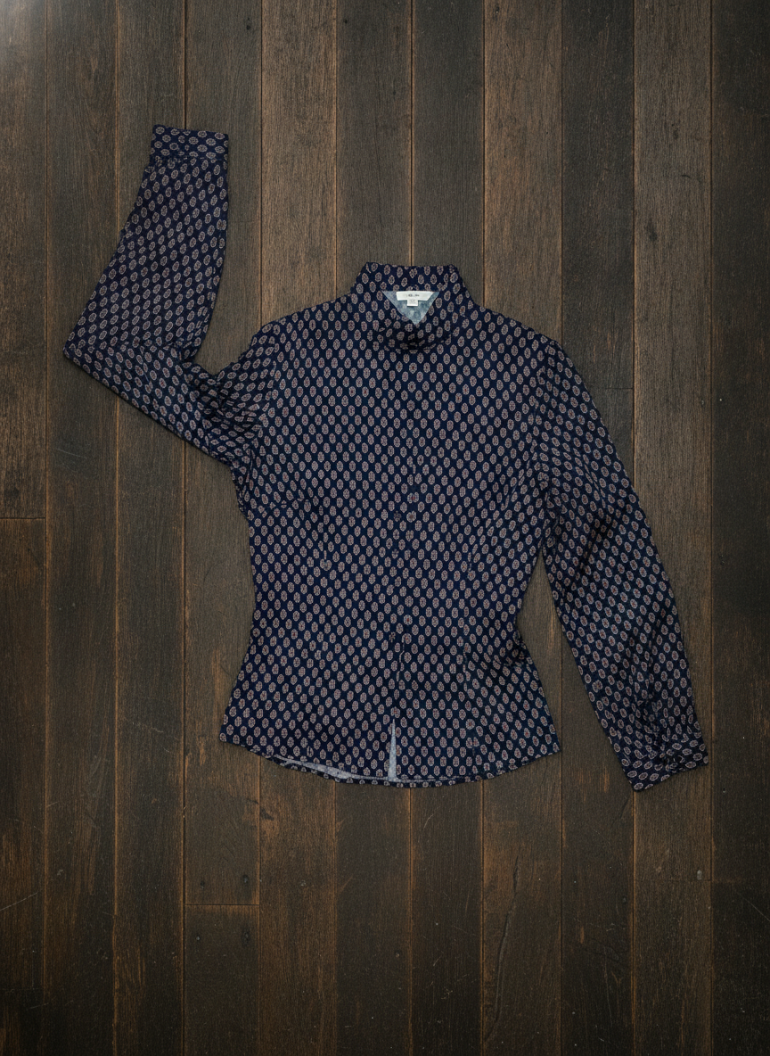 Mr. Witt Elegant Paisley Blouse - Styled Flat-Lay