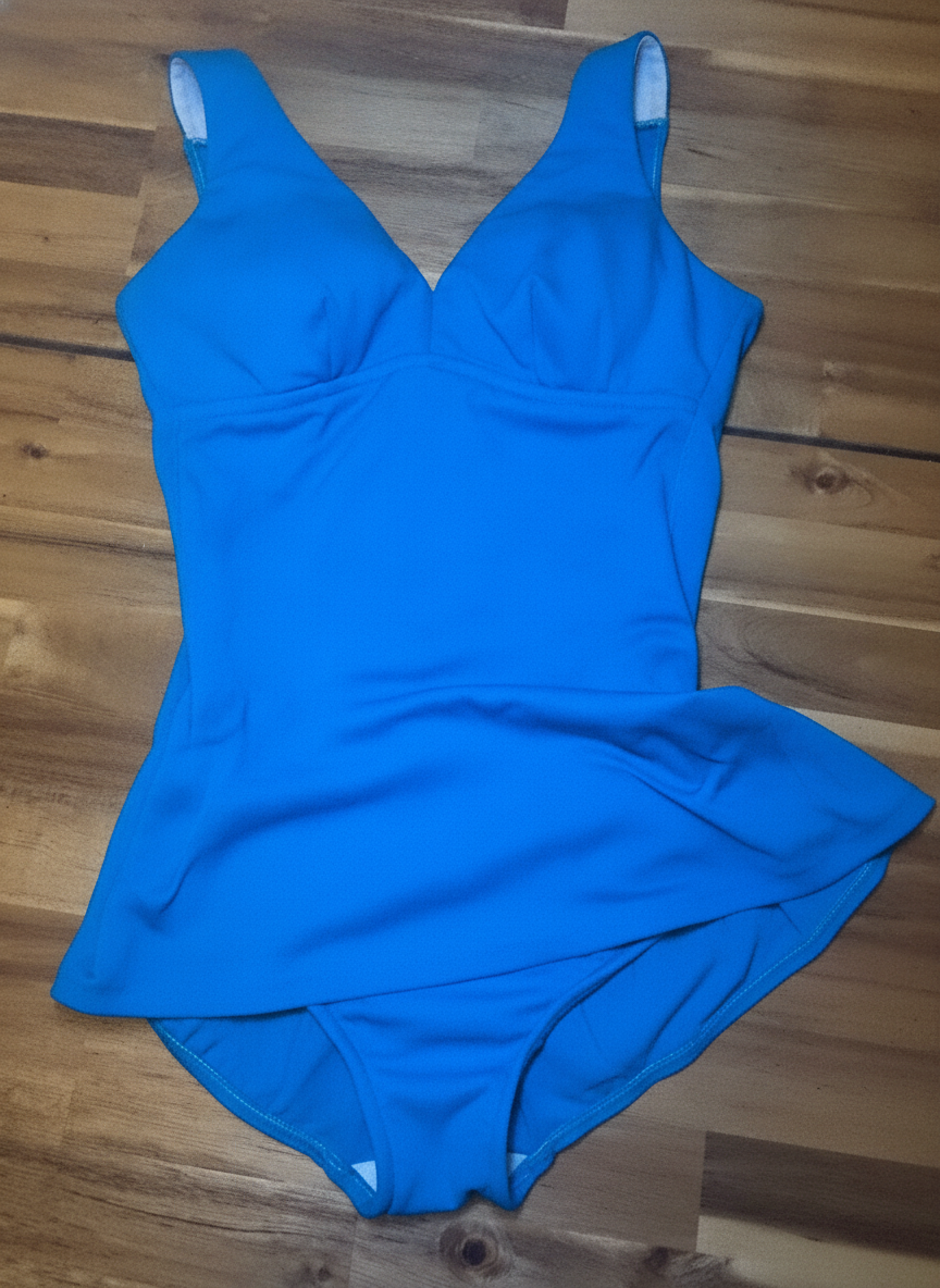 Unknown Brand Classic Blue Swimsuit - Styled Flat-Lay
