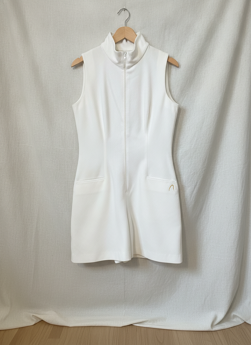 HEAD White Sleeveless Dress - Studio Shot