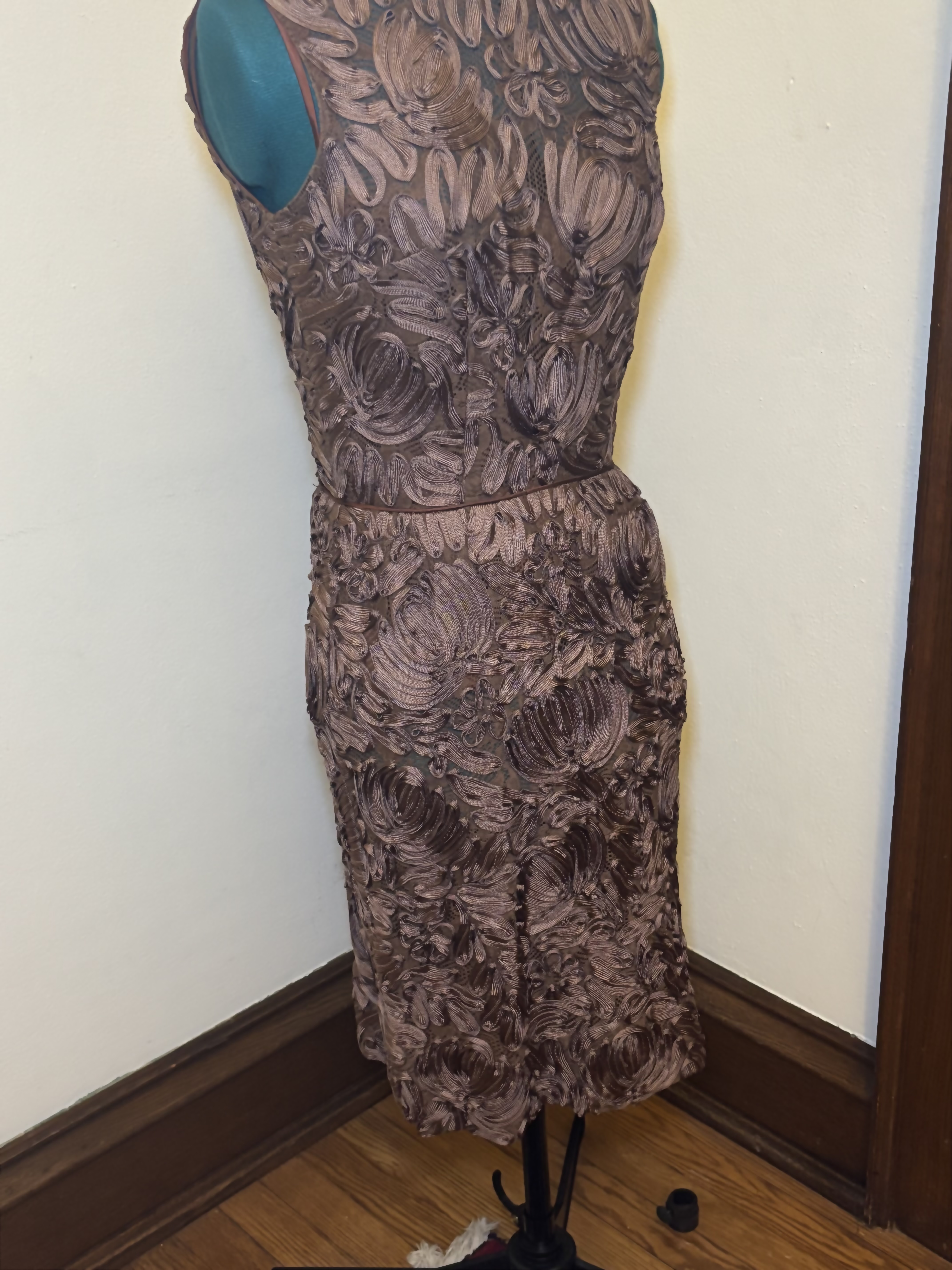 Lee Richard Floral Textured Cocktail Dress