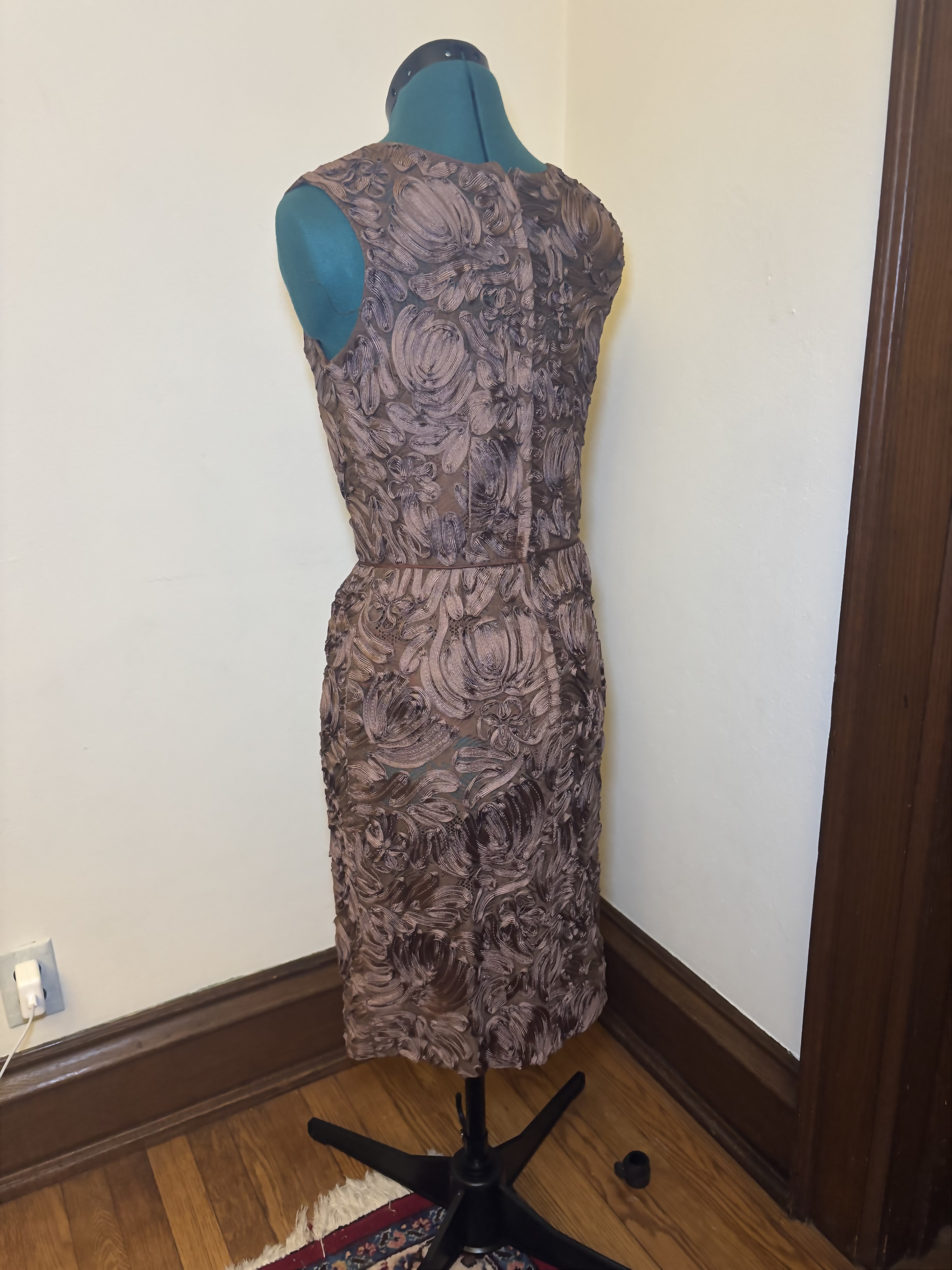 Lee Richard Floral Textured Cocktail Dress