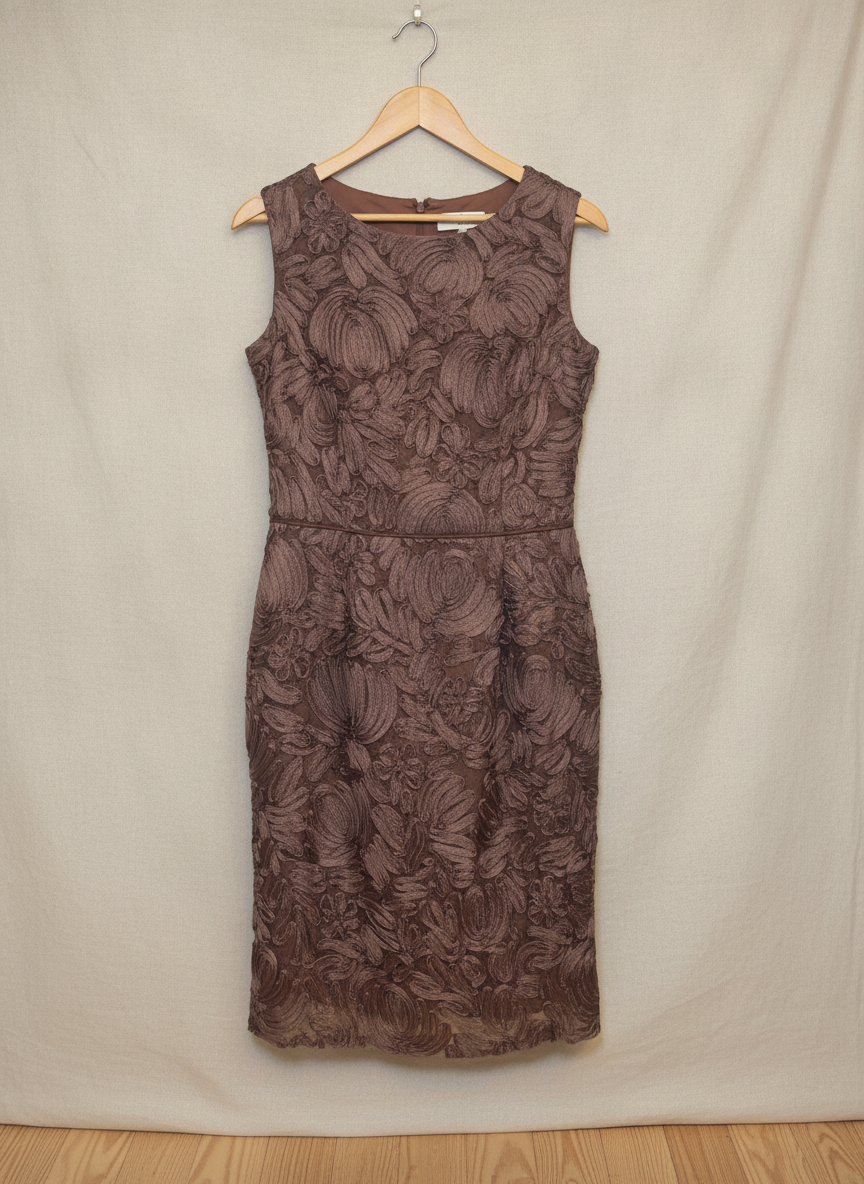 Lee Richard Floral Textured Cocktail Dress - Studio Shot