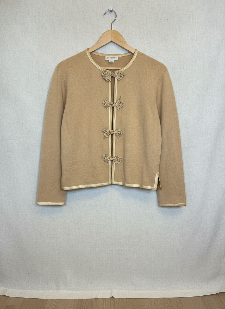 Royal Cathay Hand-Decorated Cardigan - Studio Shot