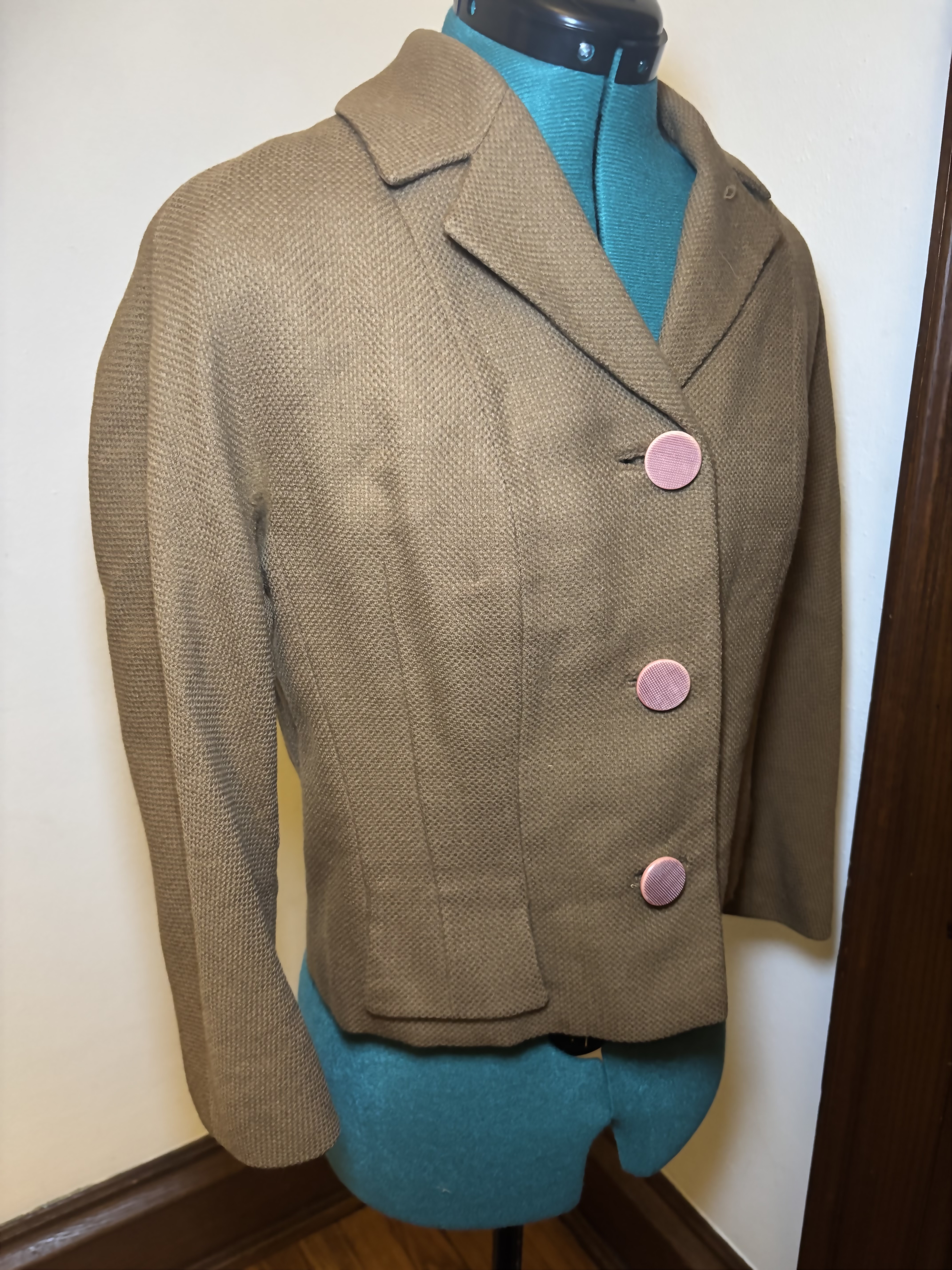 Betty Rose Beige Textured Jacket