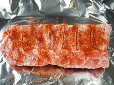 Coat the Underside of the Ribs with Rub