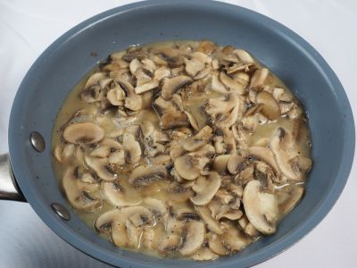 Sauteed Mushrooms with Moisture from the Cooking Process