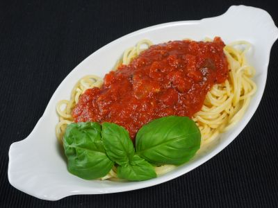 Spaghetti Sauce Over Pasta