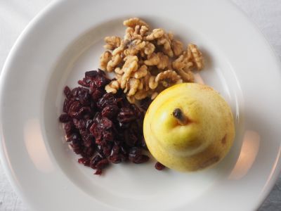 Pear, Walnuts and Dried Cranberries