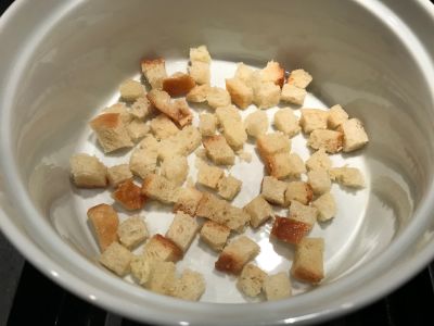 Layer of Bread in the Casserole Dish