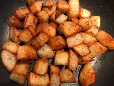 Potatoes Tossed at 25 Minutes