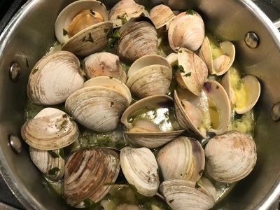 Clams Cooked and the Sauce is Ready