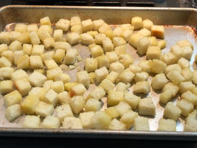 Croutons Ready for the Oven