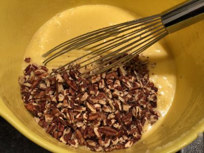 Add the Pecans to the Mixture