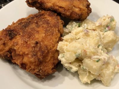 Fried Chicken with Potato Salad