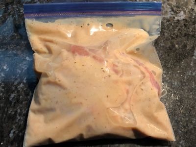 Chicken in Buttermilk Ready for the Refrigerator to Marinate