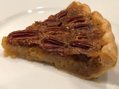 Slice of Pecan Pie with a Nice Layer of Custard