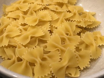 Farfalle Ready for the Pot