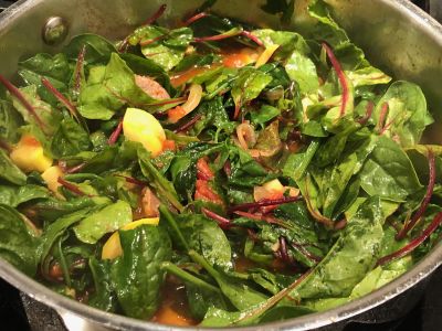 As Before Cook the Greens Until they are Wilted