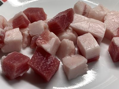 Cubed Salt Pork