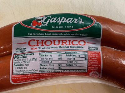 Gaspar's Chourico, a Popular Brand in New England