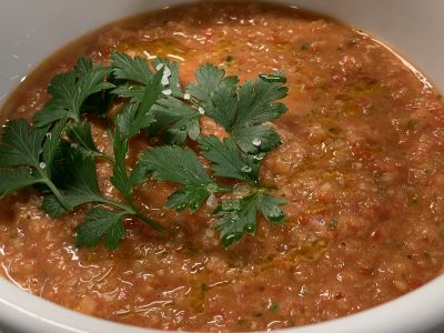 Gazpacho Served in a Bowl