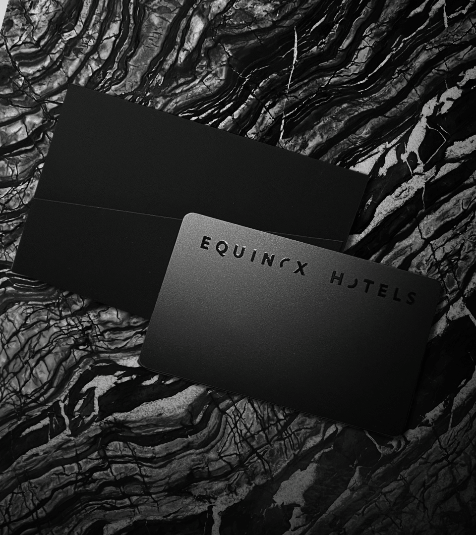 equinox key card by sideways luxury creative branding agency in new york for real estate, hotels, hospitality, and residential