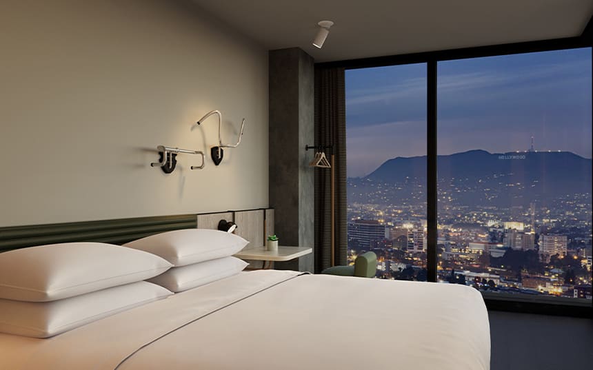 Moxy DTLA guest room