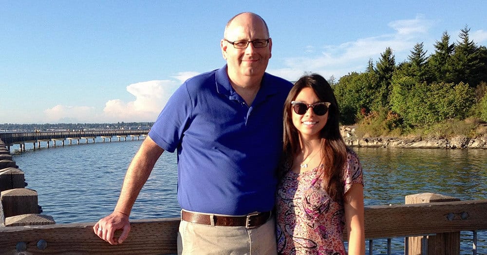 David Jennings and his eldest daughter