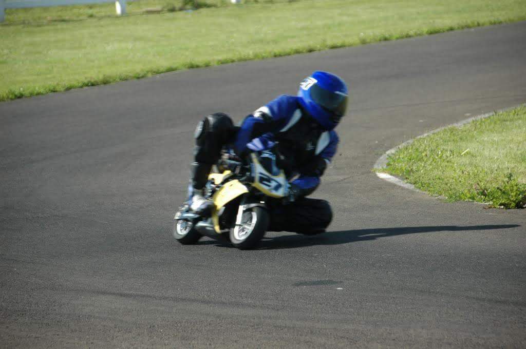 Here is Jamie minimoto racing