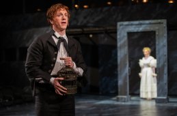 Paul Scanlan (Anthony Hope) in Sweeney Todd at Signature Theatre. Photo by Margot Schulman