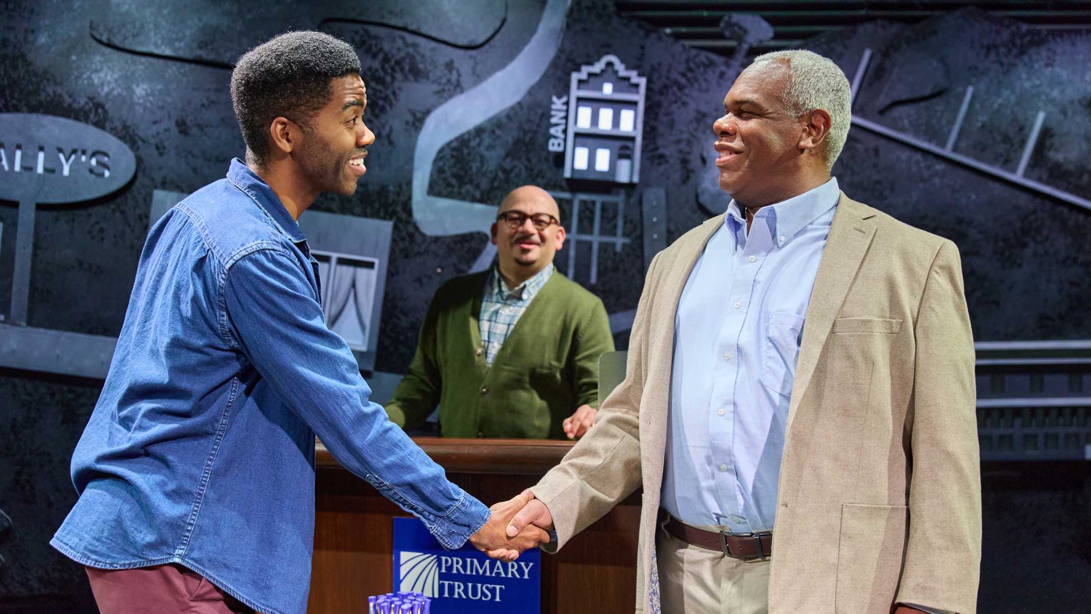 Julius Thomas III (Kenneth), Frank Britton (Bert) and Craig Wallace (Clay)