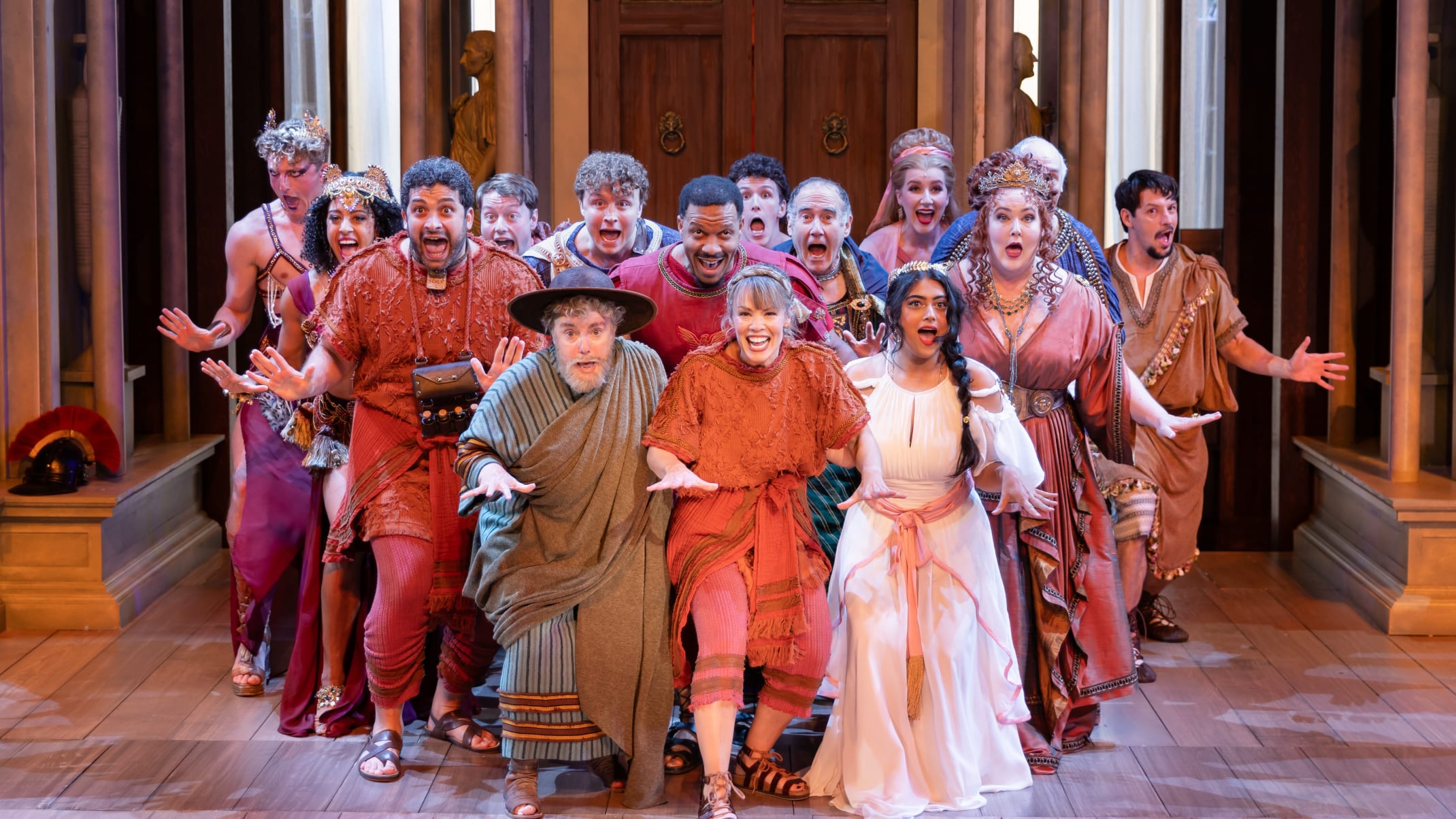 The cast of A Funny Thing Happened on the Way to the Forum