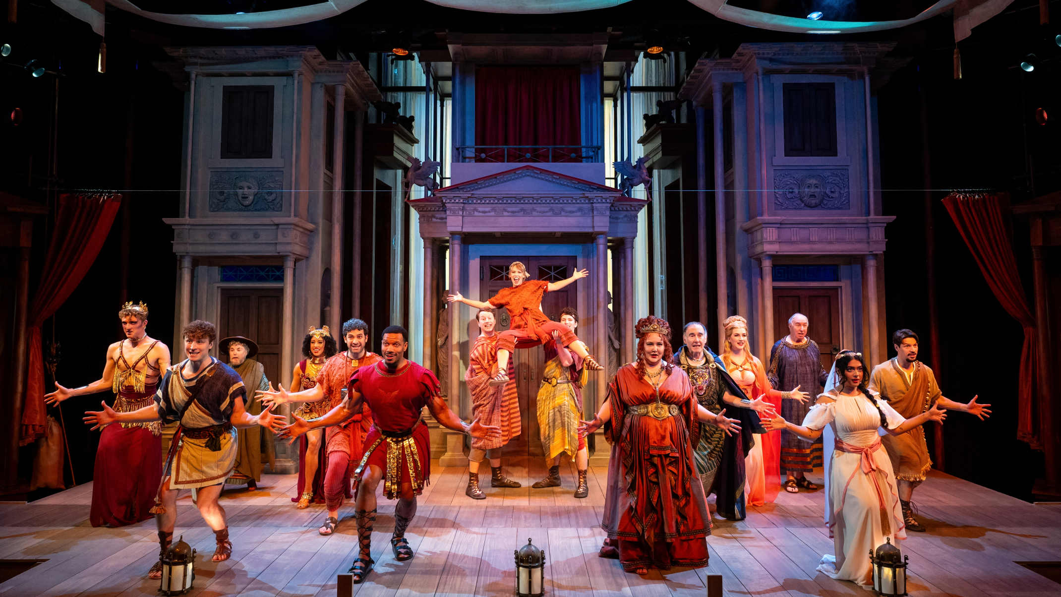 The cast of A Funny Thing Happened on the Way to the Forum