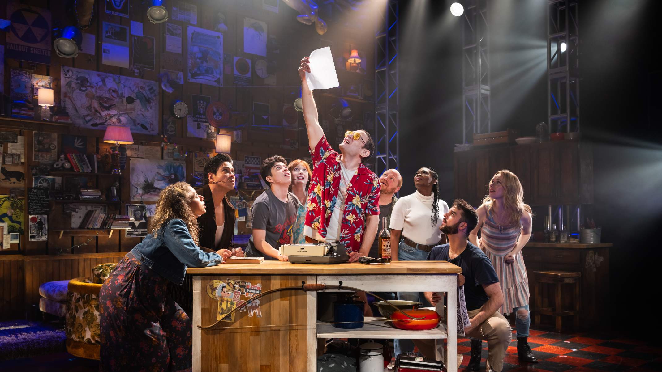 Eric William Morris and the cast of THE UNTITLED UNAUTHORIZED HUNTER S. THOMPSON MUSICAL (2025)